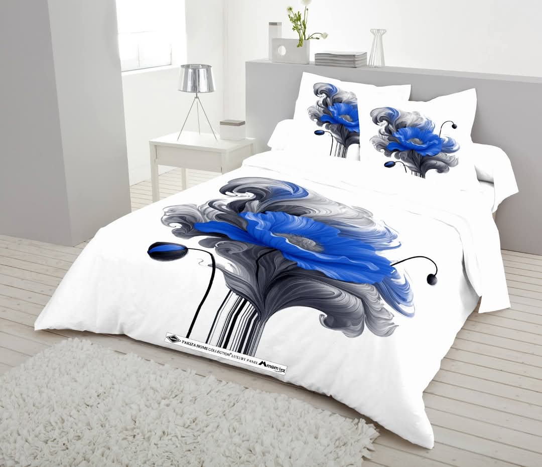 HD Printed Premium Panel Bedsheet